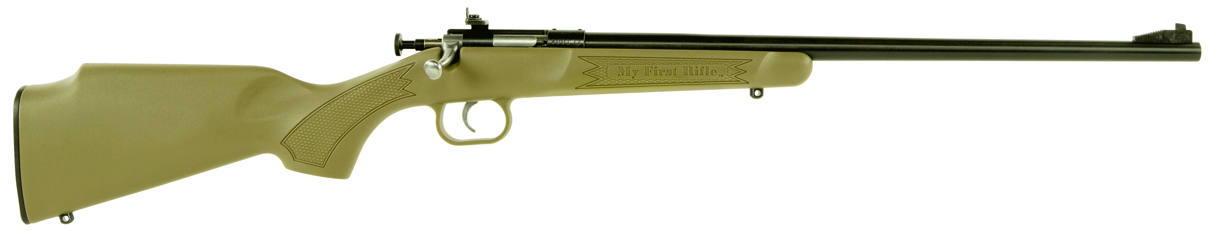 Crickett KSA2235 Youth 22 LR 1rd 16.12″ Blued Barrel & Receiver Fixed Front/Adjustable Rear Peep Sights Desert Tan Synthetic Stock w/11.5″ LOP Rebounding Firing Pin Safety Crickett KSA2235 Youth 22 LR 1rd 16.12″ Blued Barrel & Receiver Fixed Front/Adjustable Rear Peep Sights Desert Tan Synthetic Stock w/11.5″ LOP Rebounding Firing Pin Safety