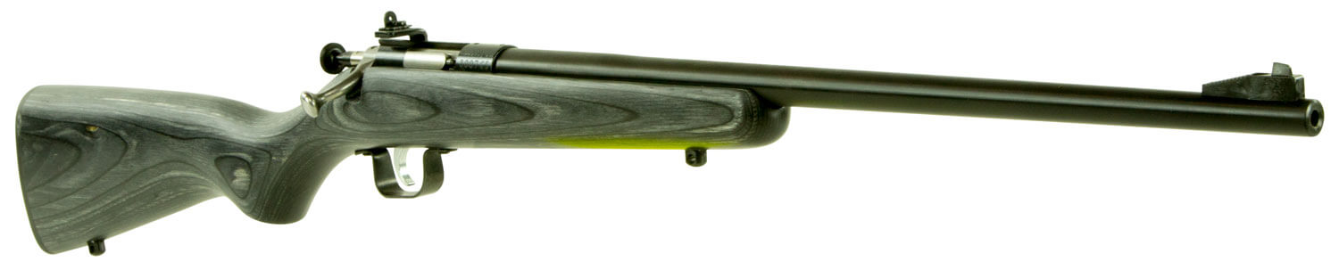 Crickett KSA2244 Youth 22 LR 1rd 16.12″ Blued Barrel & Receiver Fixed Front/Adjustable Rear Peep Sight Black Laminate Stock w/11.5″ LOP Rebounding Firing Pin Safety Crickett KSA2244 Youth 22 LR 1rd 16.12″ Blued Barrel & Receiver Fixed Front/Adjustable Rear Peep Sight Black Laminate Stock w/11.5″ LOP Rebounding Firing Pin Safety