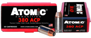 Atomic Ammunition 00414 Pistol Precision Craft 380ACP 90gr Hollow Point 50rd Box Atomic Ammunition 00414 Pistol Precision Craft 380ACP 90gr Hollow Point 50rd Box