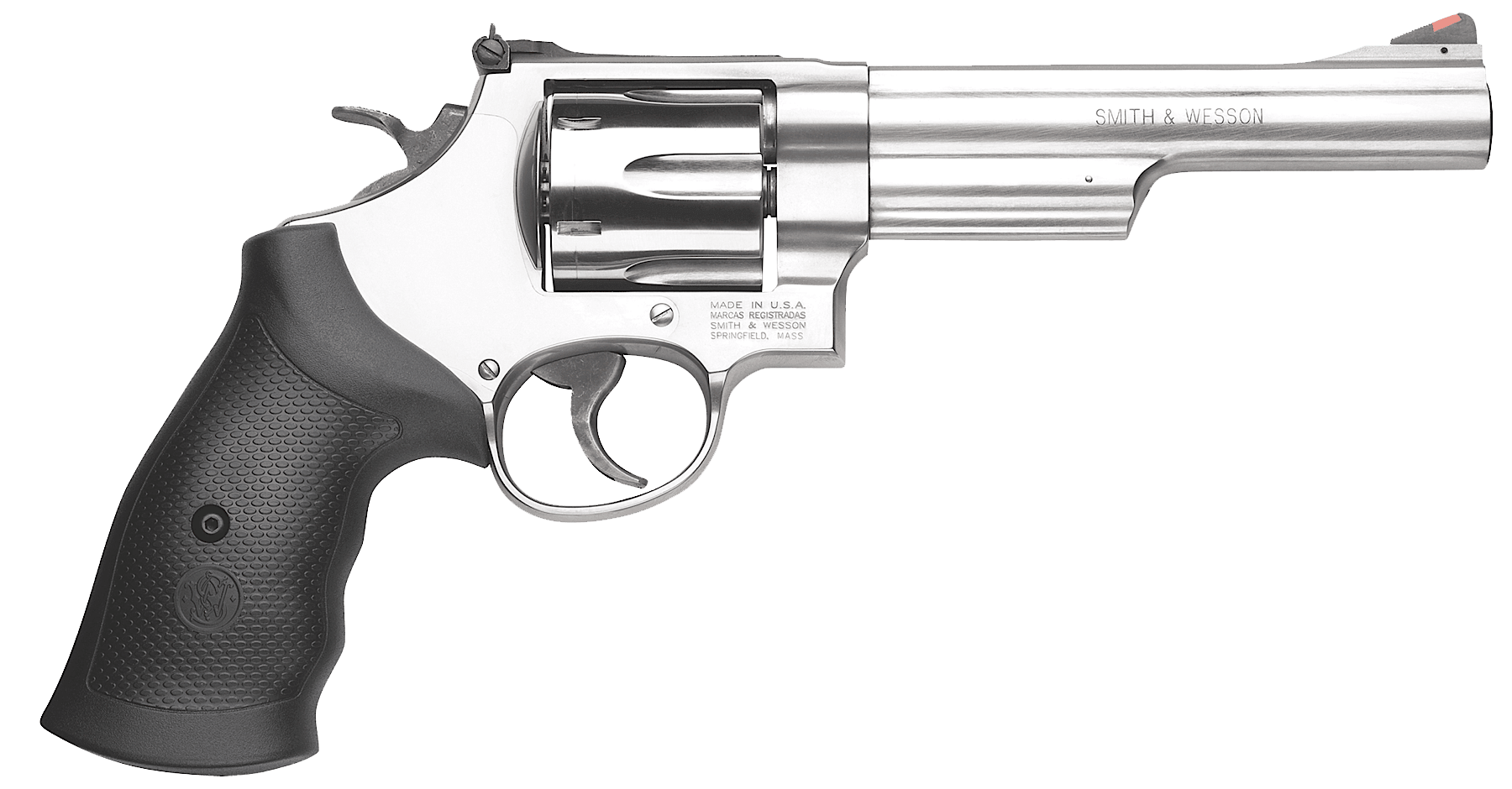 Smith & Wesson 163606 Model 629 44 Rem Mag or 44 S&W Spl Stainless Steel 6″ Barrel & 6rd Cylinder Satin Stainless Steel N-Frame Red Ramp Front/White Outline Rear Sights Smith & Wesson 163606 Model 629 44 Rem Mag or 44 S&W Spl Stainless Steel 6″ Barrel & 6rd Cylinder Satin Stainless Steel N-Frame Red Ramp Front/White Outline Rear Sights