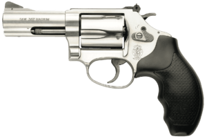 Smith & Wesson 162430 Model 60  357 Mag or 38 S&W Spl +P 5 Shot 3″ Stainless Steel Barrel/Cylinder  Satin Stainless Steel J-Frame  Exposed Hammer  Polymer Grip