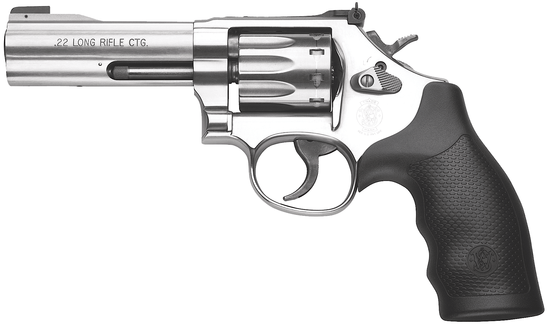 Smith & Wesson 160584 Model 617 22 LR Stainless Steel 4" Barrel & 10rd Cylinder Satin Stainless Steel K-Frame Black Polymer Grip Internal Lock
