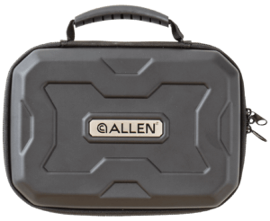 Allen 829 EXO  Handgun Case Black Polymer  Molded Carry Handle  Egg Crate Foam & Lockable Zippers 9″ x 6.25″ Interior Dimensions