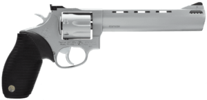 Taurus 2627069 Tracker 627 38 Special +P or 357 Mag Caliber with 6.50″ Ported Barrel  7rd Capacity Cylinder  Overall Matte Finish Stainless Steel & Black Ribber Grip