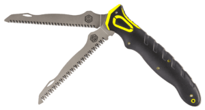 Hunters Specialties 100053 Command Grip Dual Saws Folding 5CR15/3CR14 SS 12″ Long Saw Blade Black Rubber Handle