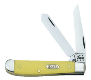 Case 00029 Trapper Mini 2.70″/2.75″ Folding Clip Point/Spey Plain Tumble Polish Chrome Vanadium Steel Blade/Smooth Yellow Synthetic Handle Case 00029 Trapper Mini 2.70″/2.75″ Folding Clip Point/Spey Plain Tumble Polish Chrome Vanadium Steel Blade/Smooth Yellow Synthetic Handle