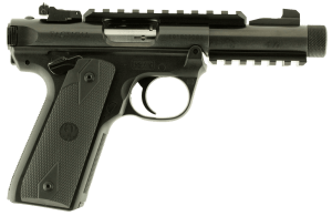 Ruger 40149 Mark IV 22/45 Tactical 22 LR 10+1 4.40" Steel/Threaded Barrel  Blued Slide  Black Checkered 1911-Style Panel Grip  Features Top & Bottom Picatinny Rails