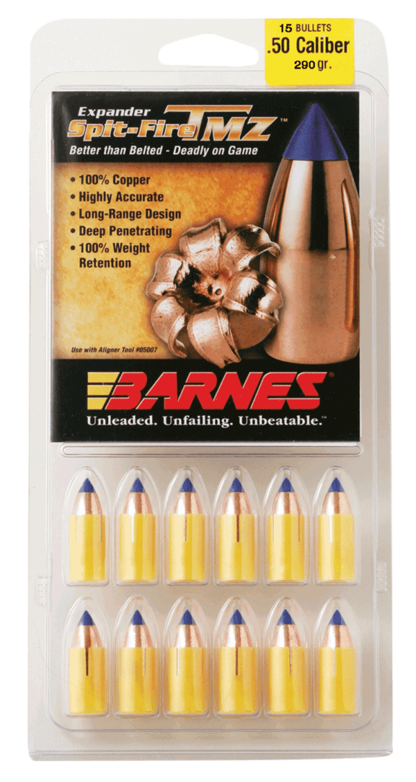 Barnes Bullets 30594 Spit-Fire TMZ Muzzleloader 50 Spit-Fire TMZ 290gr 15rd/Box