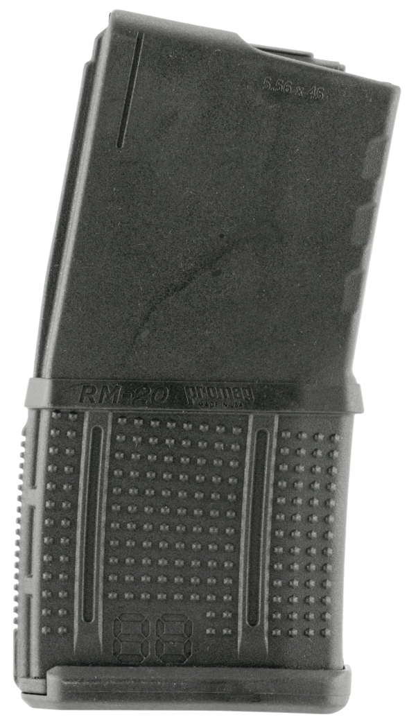 ProMag RM20 Standard  20rd Detachable w/Roller Follower 5.56x45mm Fits AR-15 Black DuPont Zytel Polymer