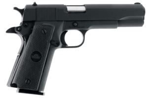 Rock Island 51453 GI Standard FSHC *CA Compliant 45 ACP Caliber with 5″ Barrel  10+1 Capacity  Overall Black Parkerized Finish Steel  Beavertail Frame  Serrated Slide & Black Rubber Grip