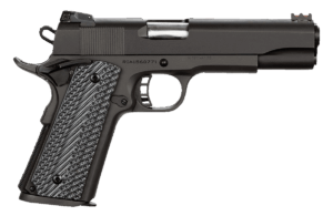 Rock Island 51623 Rock Ultra FS 9mm Luger Caliber with 5″ Barrel  10+1 Capacity  Overall Black Parkerized Finish Steel  Beavertail Frame  Serrated Slide & Black/Gray G10 Grip