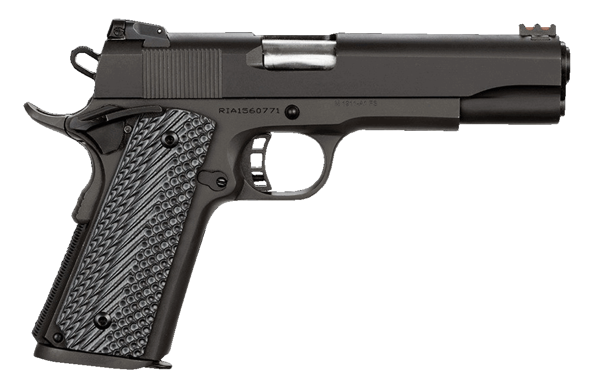 Rock Island 51623 Rock Ultra FS 9mm Luger Caliber with 5" Barrel 10+1 Capacity Overall Black Parkerized Finish Steel Beavertail Frame Serrated Slide & Black/Gray G10 Grip