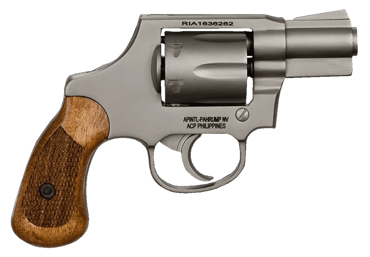 Rock Island 51289 M206 Small Frame 38 Special 6 Shot 2″ Matte Nickel Steel Barrel Cylinder & Frame Checkered Wood Grip Transfer Bar Safety Concealed Hammer Rock Island 51289 M206 Small Frame 38 Special 6 Shot 2″ Matte Nickel Steel Barrel Cylinder & Frame Checkered Wood Grip Transfer Bar Safety Concealed Hammer