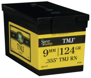 Speer 4726 TMJ Value Pack 9mm .355 124 gr Total Metal Jacket 600 Per Box/ 1 Case