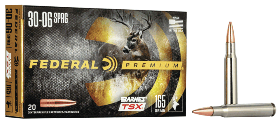 Federal P3006AF Premium 30-06Springfield 165gr Barnes TSX 20rd Box Federal P3006AF Premium 30-06Springfield 165gr Barnes TSX 20rd Box