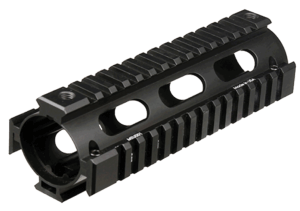 UTG Pro MTU001 Pro Quad Rail Handguard Drop-In Aluminum Black Anodized Hardcoat Picatinny Rail  For Carbine AR-15