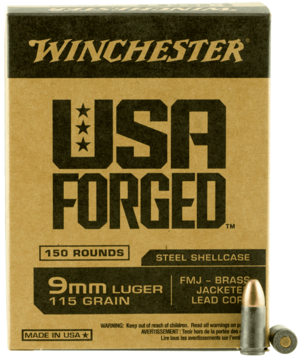 Winchester Ammo WIN9S USA Forged 9mm Luger 115 gr Full Metal Jacket 150rd Box/ 5 Case Winchester Ammo WIN9S USA Forged 9mm Luger 115 gr Full Metal Jacket 150rd Box/ 5 Case