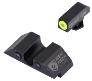 Night Fision GLK001007YGZ Tritium Night Sights For Glock Fixed U-Notch Black Ring Rear/ Yellow Ring Front/Black Frame Compatible w/Glock 17/17MOS/19/19MOS/22/23/26/27/33/34/35/37/38/39/42/43/43X/45/47/48 Front Post/Rear Dovetail Mount Night Fision GLK001007YGZ Tritium Night Sights For Glock Fixed U-Notch Black Ring Rear/ Yellow Ring Front/Black Frame Compatible w/Glock 17/17MOS/19/19MOS/22/23/26/27/33/34/35/37/38/39/42/43/43X/45/47/48 Front Post/Rear Dovetail Mount