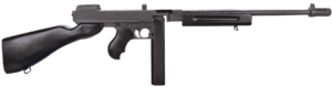Thompson T1C 1927A-1 Commando Carbine 45 ACP Caliber with 16.50ā³ Barrel 20+1 Capacity (Stick) Black Parkerized Metal Finish American Walnut Stock Right Hand Includes Black Nylon Sling Thompson T1C 1927A-1 Commando Carbine 45 ACP Caliber with 16.50ā³ Barrel 20+1 Capacity (Stick) Black Parkerized Metal Finish American Walnut Stock Right Hand Includes Black Nylon Sling