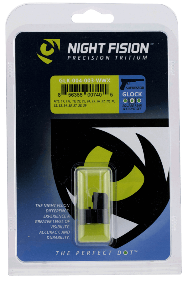 Night Fision GLK004003WGW Suppressor Height White Ring Tritium Front & Rear/ Black Frame Compatible w/Glock17/17L/19/22/23/24/25/26/27/28/31/32/33/34/35/37/38/39/45/48 Post/Rear Dovetail Mount Night Fision GLK004003WGW Suppressor Height White Ring Tritium Front & Rear/ Black Frame Compatible w/Glock17/17L/19/22/23/24/25/26/27/28/31/32/33/34/35/37/38/39/45/48 Post/Rear Dovetail Mount