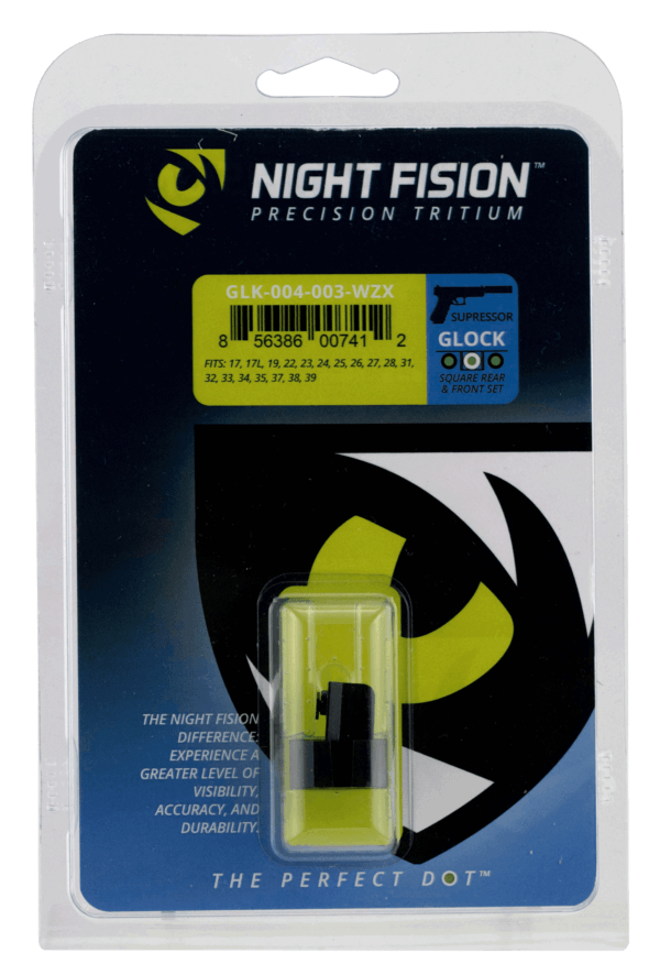 Night Fision GLK004003WGZ Suppressor Height Sights For Glock Black | Green Tritium White Ring Front Sight Green Tritium Black Ring Rear Sight Night Fision GLK004003WGZ Suppressor Height Sights For Glock Black | Green Tritium White Ring Front Sight Green Tritium Black Ring Rear Sight