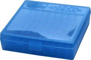 MTM Case-Gard P1004524 Case-Gard P-100 Multi-Caliber Handgun Clear Blue Polypropylene 100rd