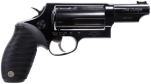 Taurus 2441031MAG Judge Magnum Compact Frame 45 Colt (Long Colt)/410 Gauge 5rd 3″ Matte Black Oxide Steel Barrel  Cylinder & Steel Frame  Black Ribber Grip  Transfer Bar Safety  Exposed Hammer