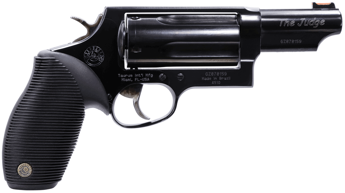 Taurus 2441031MAG Judge Magnum Compact Frame 45 Colt (Long Colt)/410 Gauge 5rd 3″ Matte Black Oxide Steel Barrel Cylinder & Steel Frame Black Ribber Grip Transfer Bar Safety Exposed Hammer Taurus 2441031MAG Judge Magnum Compact Frame 45 Colt (Long Colt)/410 Gauge 5rd 3″ Matte Black Oxide Steel Barrel Cylinder & Steel Frame Black Ribber Grip Transfer Bar Safety Exposed Hammer