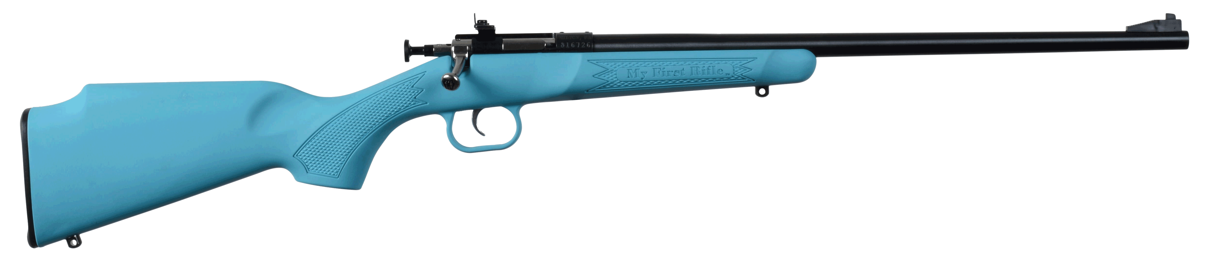 Crickett KSA2302 Youth 22 LR 1rd 16.12″ Blued Barrel & Receiver Fixed Front/Adjustable Rear Peep Sights Blue Synthetic Stock w/11.5″ LOP Rebounding Firing Pin Safety Crickett KSA2302 Youth 22 LR 1rd 16.12″ Blued Barrel & Receiver Fixed Front/Adjustable Rear Peep Sights Blue Synthetic Stock w/11.5″ LOP Rebounding Firing Pin Safety