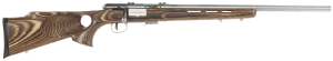 Savage Arms 94725 93 BTVS 22 WMR Caliber with 5+1 Capacity  21" Barrel  Satin Stainless Metal Finish  Fixed Thumbhole Natural Brown Laminate Stock & AccuTrigger Right Hand (Full Size)