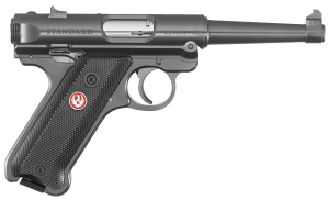 Ruger 40104 Mark IV 22 LR 10+1 4.75" Satin Stainless Tapered Barrel Blued Steel Slide & Aluminum Frame Checkered Synthetic Grip