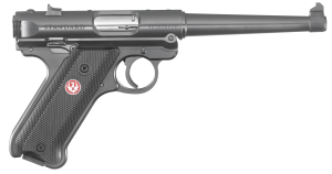Ruger 40105 Mark IV 22 LR 10+1 6" Satin Stainless Tapered Barrel Blued Steel Slide & Aluminum Frame Checkered Synthetic Grip
