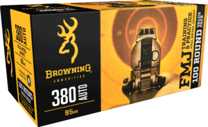 Browning Ammo B191803804 FMJ Value Pack 380ACP 95gr Full Metal Jacket 100rd Box/5 Case Browning Ammo B191803804 FMJ Value Pack 380ACP 95gr Full Metal Jacket 100rd Box/5 Case