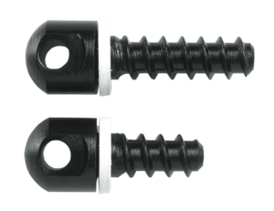 Uncle Mike’s 25200 Magnum Band 115 RGS Screw Set made of Blued Steel Includes 1/2″ Forend Base  3/4″ Rear Base Screws & White Spacers for Wood Stock Bolt Action Rifles