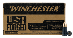 Winchester Ammo WIN9SV USA Forged 9mm Luger 115 gr Full Metal Jacket 50rd Box