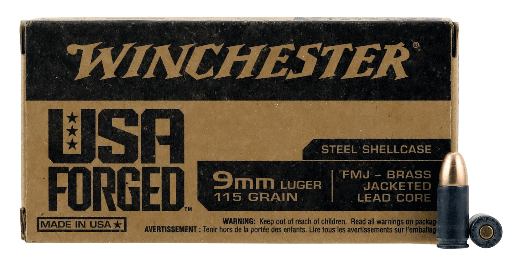 Winchester Ammo WIN9SV USA Forged 9mm Luger 115 gr Full Metal Jacket 50rd Box Winchester Ammo WIN9SV USA Forged 9mm Luger 115 gr Full Metal Jacket 50rd Box