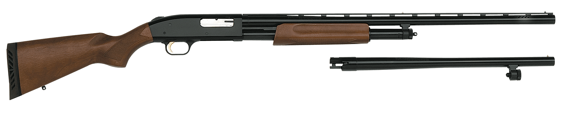 Mossberg 54169 500 Field/Security 12 Gauge 5+1 3″ 28″ Vent Rib/18.5″ Security Barrels  Blued Metal Finish  Dual Extractors  Wood Pistol Grip Stock  Includes Accu-Set Chokes Mossberg 54169 500 Field/Security 12 Gauge 5+1 3″ 28″ Vent Rib/18.5″ Security Barrels  Blued Metal Finish  Dual Extractors  Wood Pistol Grip Stock  Includes Accu-Set Chokes