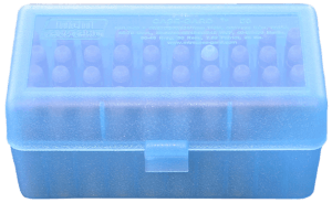 MTM Case-Gard RMLD5024 Case-Gard R-50 Multi-Caliber/28 Gauge Rifle/Shotgun Clear Blue Polypropylene 50rd