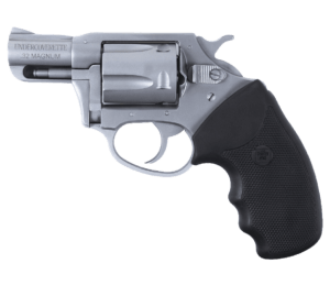 Charter Arms 73220 Undercoverette  Small 32 H&R Mag  6 Shot 2″ Matte Stainless Steel Barrel & Cylinder  Matte Stainless Aluminum Frame w/Black Finger Grooved Rubber Grip  Exposed Hammer