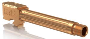 CMC Triggers 75513 Match Precision  Compatible w/Glock 17 Gen3-4 9mm Luger 4.48″ Bronze DLC Stainless Steel Fluted/Match Grade/Threaded Barrel