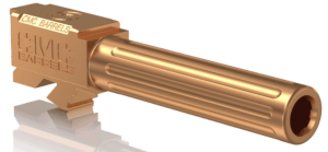 CMC Triggers 75524 Match Precision  Compatible w/ Glock 19 Gen3-4 9mm Luger 4.01″ Bronze Bead Blasted Satin DLC Stainless Steel Fluted Match Grade Barrel