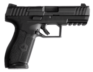 IWI US M9ORP17 MASADA  Full Size Frame 9mm Luger 17+1  4.10″ Black Button Rifled Steel Barrel  Black Optic Ready/Serrated Steel Slide  Black Polymer Frame w/Picatinny Rail  Black w/Interchangeable Backstrap Grip  Trigger Safety  Ambidextrous