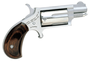 North American Arms 22MS Mini-Revolver *CA Compliant 22 WMR 5 Shot 1.13″ Barrel  Overall Stainless Steel Finish  Rosewood Birdshead Grip