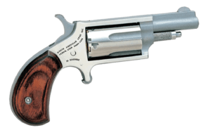 North American Arms 22MC Mini-Revolver  22 LR or 22 WMR 5 Shot 1.63″ Barrel  Overall Stainless Steel Finish  Rosewood Grip Includes Cylinder