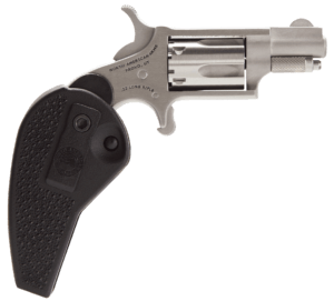 North American Arms 22LRHG Mini-Revolver  22 LR 5 rd 1.13″ Barrel  Overall Stainless Steel Finish  Black Synthetic Holster Grip
