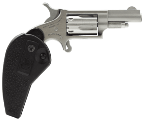 North American Arms 22LLRHG Mini-Revolver  22 LR 5 Shot 1.63″ Barrel  Overall Stainless Steel Finish  Black Synthetic Holster Grip