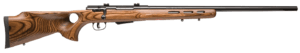 Savage Arms 18528 25 Lightweight Varminter-T 223 Rem 4+1 Cap 24″ Matte Black Rec/Barrel Natural Brown Laminate Fixed Thumbhole Stock Right Hand (Full Size) with Detachable Box Magazine