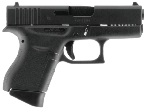 Glock UI4350201 G43  Sub-Compact 9mm Luger 6+1 3.41″ Black Steel Barrel  Matte Black Serrated Steel Slide  Black Polymer Frame  Black Textured Polymer Grip  USA Made