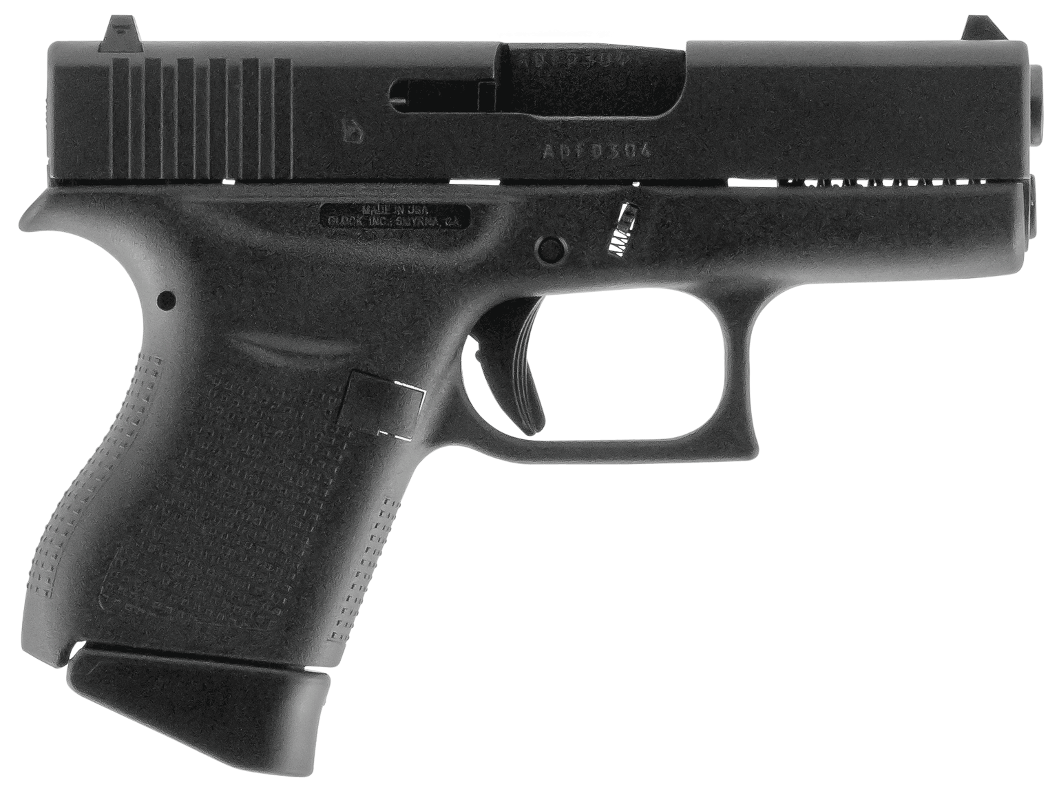 Glock UI4350201 G43 Sub-Compact 9mm Luger 6+1 3.41″ Black Steel Barrel Matte Black Serrated Steel Slide Black Polymer Frame Black Textured Polymer Grip USA Made Glock UI4350201 G43 Sub-Compact 9mm Luger 6+1 3.41″ Black Steel Barrel Matte Black Serrated Steel Slide Black Polymer Frame Black Textured Polymer Grip USA Made