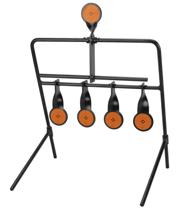 Caldwell 902365 Resetting  Rimfire Resetting Steel Target Black/Orange Impact Enhancement Motion 2.50″